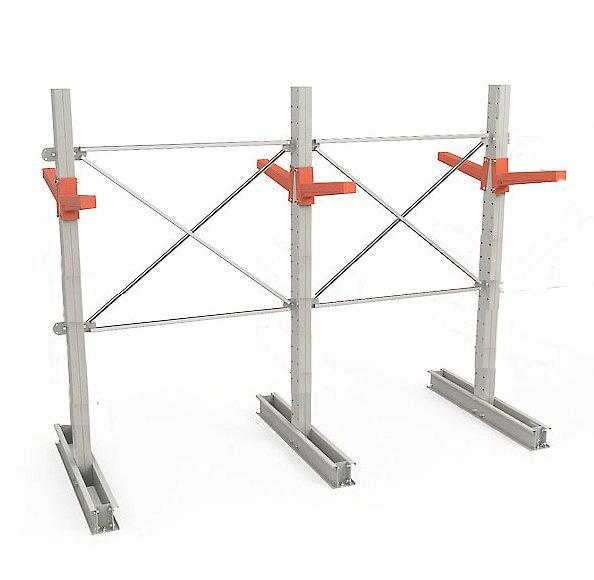 Складской консольный стеллаж 2500x3000x1400 (6 консолей)