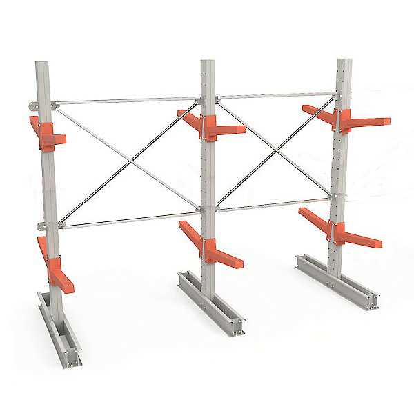 Консольный стеллаж  для склада 2500x3000x1400 (12 консолей)