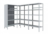 Стеллаж угловой МС 500 2000x1500x600 (8 полок)