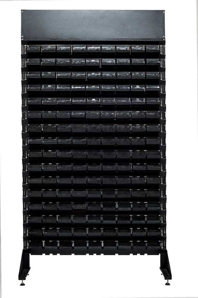 Стеллаж с отделениями для магазина крепежа арт.1801-16/0/0 черный