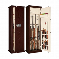 Оружейный сейф с отделкой натуральным деревом Armwood-57 EL Primary.
