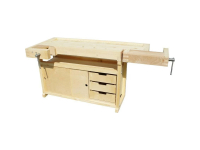 Верстак деревянный Проф (береза) с тумбой Практик