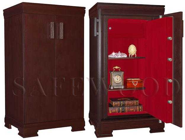 Элитный сейф в дереве для дома и квартиры Safewood 112EL Flock DS31