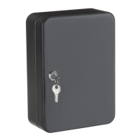 Ключница настенная металлическая с замком SAFEBURG Key-48 Black