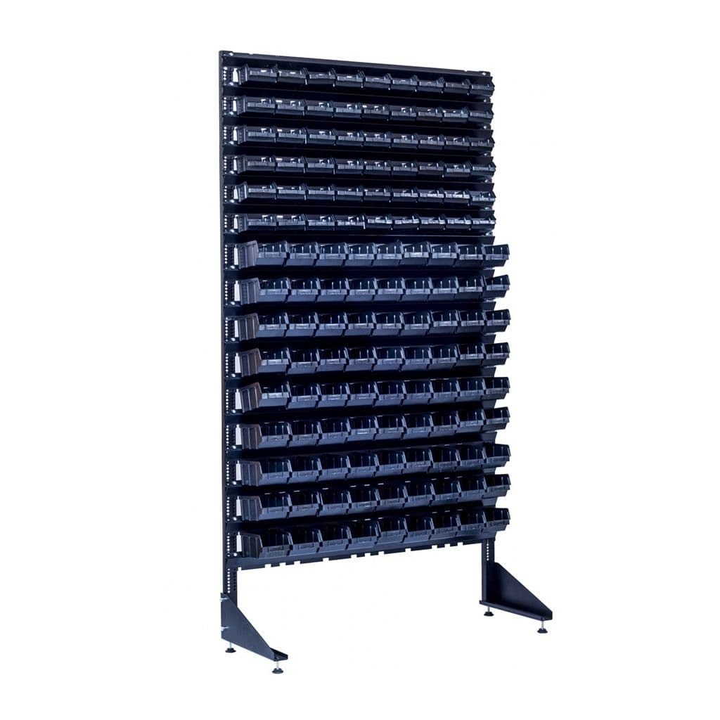 Стеллаж с пластиковыми ящиками для метизов 1801-6/9/0